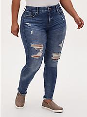 Plus Size Bombshell Straight Premium Stretch High-Rise Jean, MELROSE, hi-res