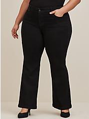Plus Size Bombshell Flare Premium Stretch High-Rise Jean, BLACK, hi-res