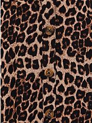Plus Size Leopard Challis Button Front Midi Skirt, MIDI LEOPARD, alternate