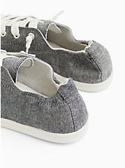 Riley - Charcoal Grey Ruched Sneaker (WW), GREY  CHARCOAL, alternate