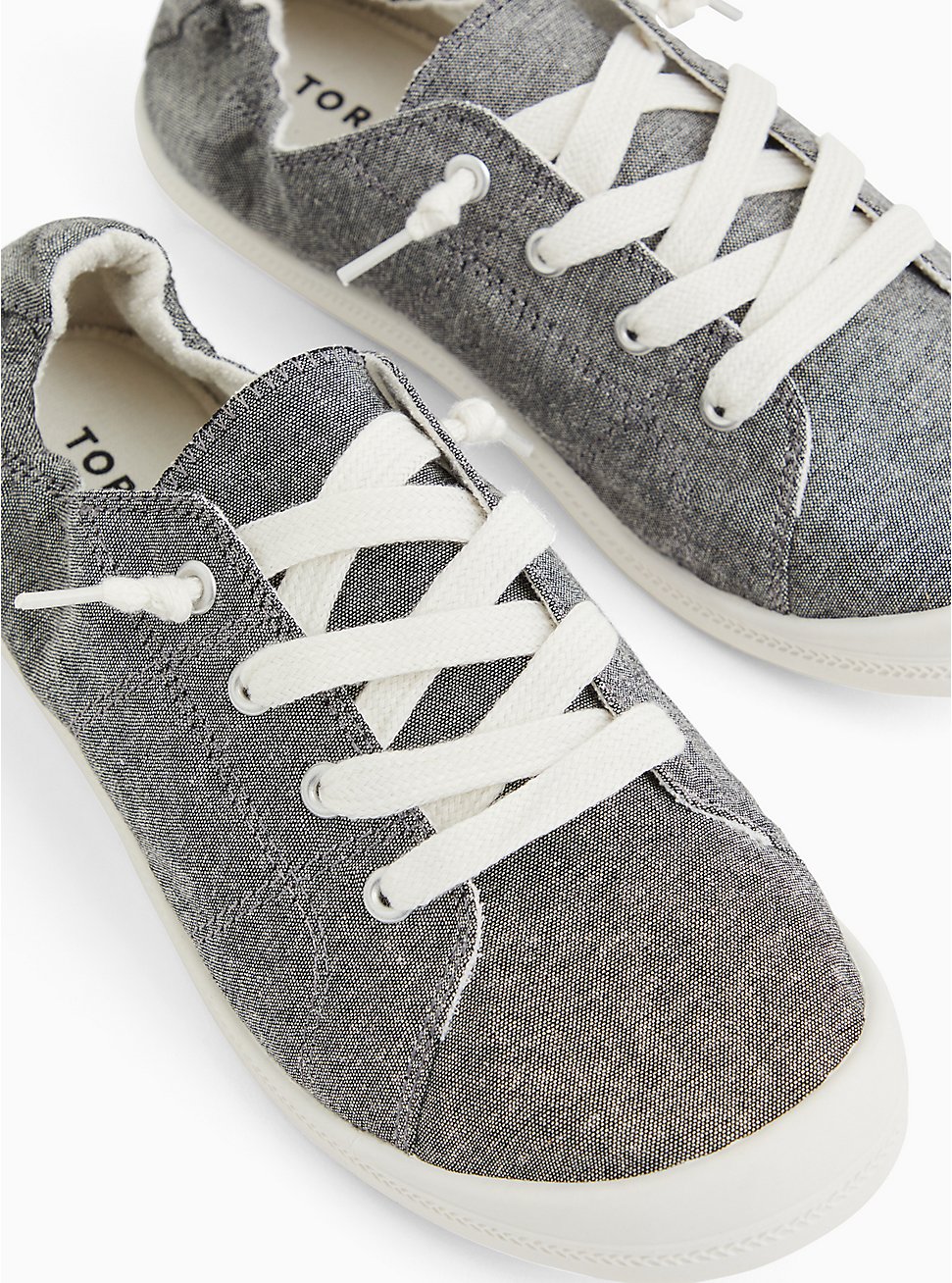 Plus Size Riley - Charcoal Grey Ruched Sneaker (WW), GREY  CHARCOAL, hi-res