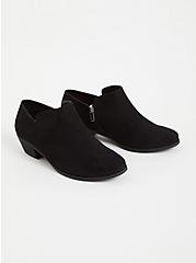 Black Faux Suede Ankle Boot (WW), BLACK, alternate