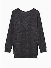 Breast Cancer Awareness - Nope Not Today Super Soft Plush Black Sweatshirt, DEEP BLACK, alternate