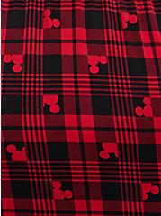Disney Mickey Mouse Red & Black Plaid Button Front Shirt Dress, MULTI, alternate