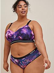 Wire-Free Lightly Lined Microfiber 360° Back Smoothing™ Active Bra, GRADIENT GALAXY BLACK, alternate