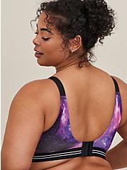 Wire-Free Lightly Lined Microfiber 360° Back Smoothing™ Active Bra, GRADIENT GALAXY BLACK, alternate