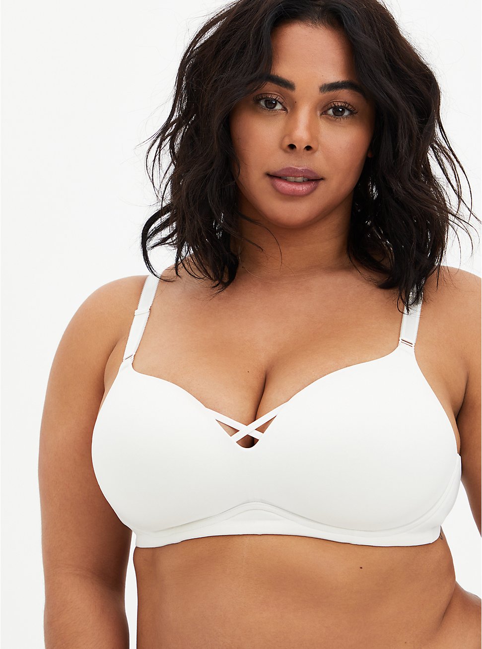 Plus Size White 360° Back Smoothing™ Push-Up Wire-Free Bra - White with 360° Back Smoothing™, CLOUD DANCER, hi-res