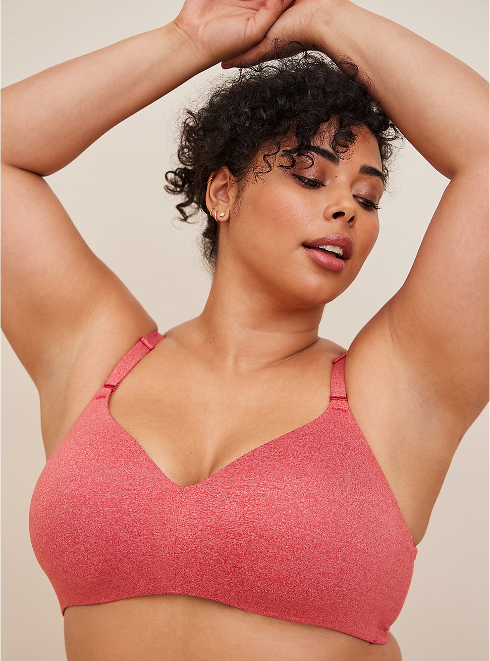 Everyday Wire-Free Lightly Lined Heather 360° Back Smoothing™ Bra, JESTER RED HEATHER RED, hi-res
