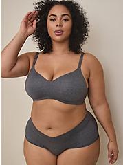 Heather Grey 360 Back Smoothing™ Lightly Lined Everyday Wire-Free Bra, CHARCOAL  GREY, alternate