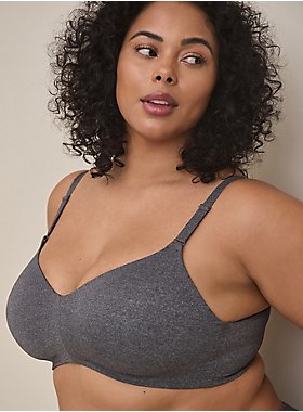 Torrid Heather Grey 360 Back Smoothing™ Lightly Lined Everyday Wire-Free Bra. 1