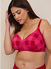 Everyday Wire-Free Lightly Lined Print 360° Back Smoothing™ Bra, TRADITIONAL BUFFALO PINK, hi-res