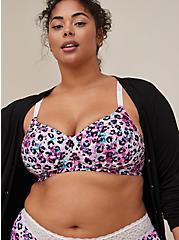 Everyday Wire-Free Lightly Lined Print 360° Back Smoothing™ Bra, LAVISH LEOPARD FLORAL WHITE, alternate
