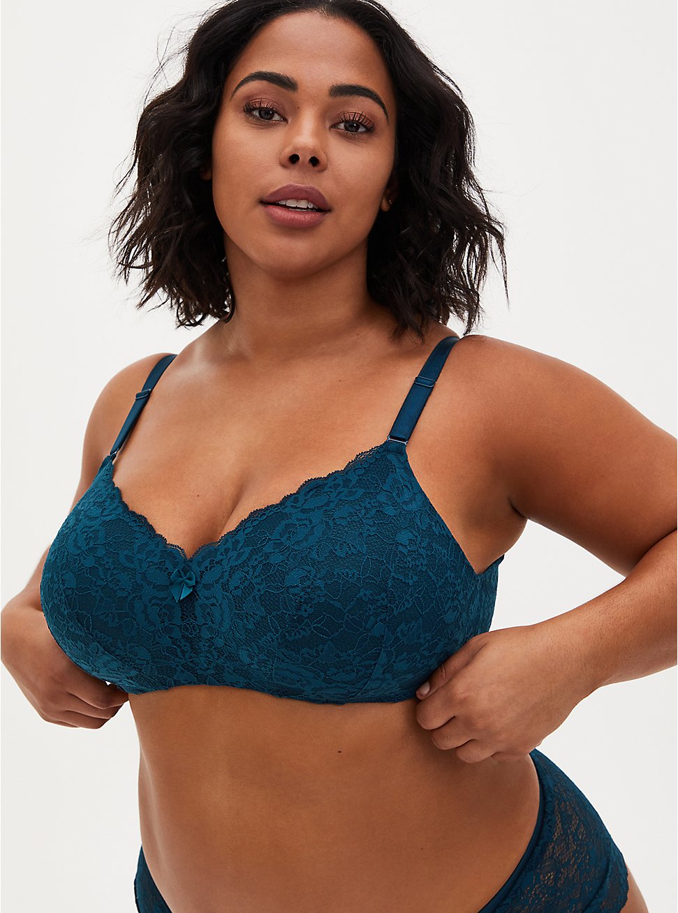 Teal Lace 360° Back Smoothing™ Lightly Lined Everyday Wire-Free Bra, REFLECTING POND, hi-res