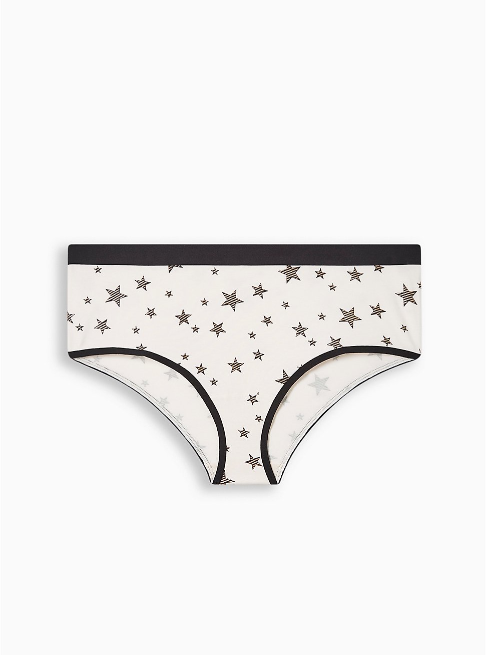 Cotton Mid-Rise Cheeky Panty, SHINEY STAR IVORY, hi-res