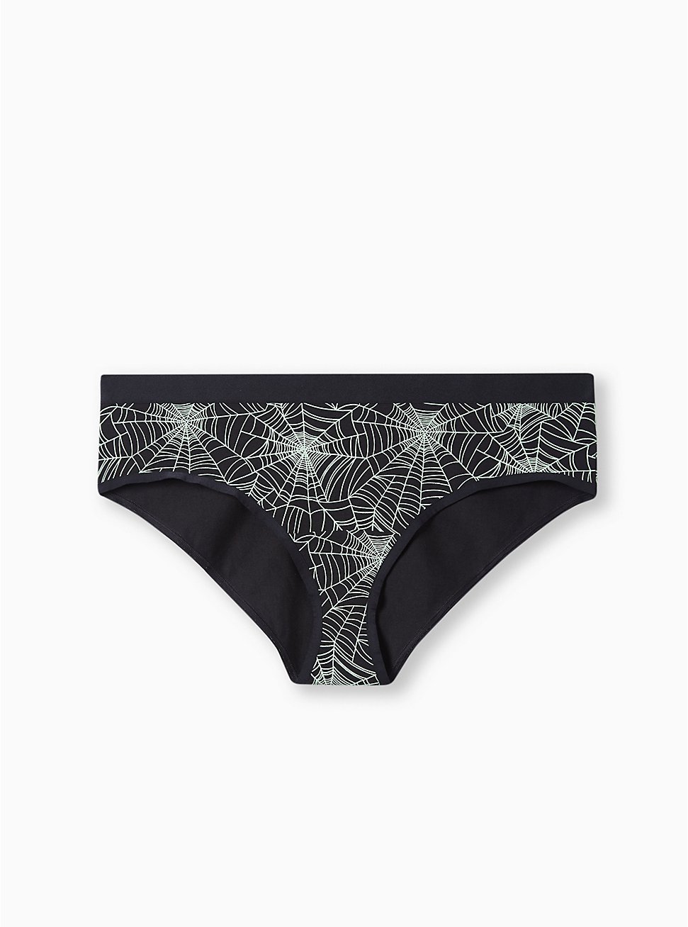 Cotton Mid-Rise Hipster Panty, DISTRESSED SPIDERWEBS BLACK, hi-res