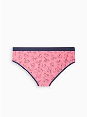 Plus Size Cotton Mid-Rise Hipster Panty, UNIMPRESSED CATS PINK, alternate