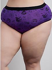 Cotton Mid-Rise Brief Panty, HALLOWEEN ICONS PINK, alternate