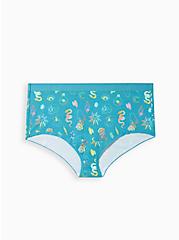 Plus Size Cotton Mid-Rise Brief Panty, MYSTIC SUMMER PAGODA BLUE, hi-res
