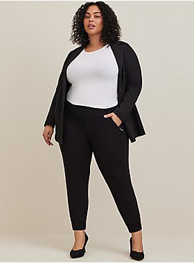 Relaxed Fit Jogger Lightweight Ponte Mid-Rise Pant