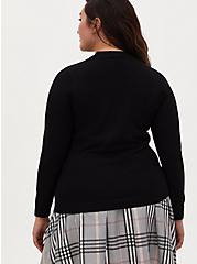 Pullover Mock Neck Keyhole Sweater, INK, alternate