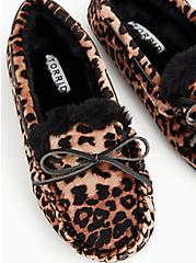 Plus Size Bow Faux Fur Slipper - Velvet Leopard (WW), ANIMAL, hi-res