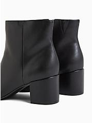 Black Faux Leather Ankle Bootie (WW), BLACK, alternate