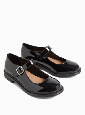 faux leather mary janes
