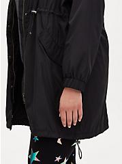 Nylon Longline Rain Jacket, DEEP BLACK, alternate