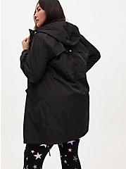 Nylon Longline Rain Jacket, DEEP BLACK, alternate