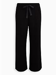 Plus Size Wide Leg Sleep Pant - Super Soft Black , DEEP BLACK, hi-res