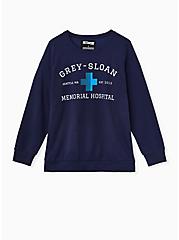 Grey's Anatomy Navy Crew Sweatshirt, PEACOAT, hi-res