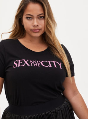 Plus Size Sex And The City Slim Fit Crew Tee Black Free Download Nude Photo Gallery