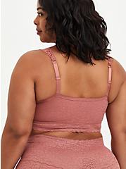 4-Way Stretch Racerback Bralette - Lace Pink, WITHERED ROSE PINK, alternate