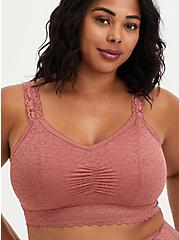 4-Way Stretch Racerback Bralette - Lace Pink, WITHERED ROSE PINK, hi-res