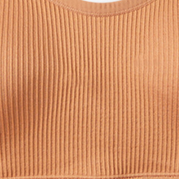 Lightly Lined Seamless Rib Scoop Bralette, CORK TAUPE, swatch