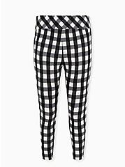 Plus Size Betsey Johnson Black & White Plaid Pixie Pant, PLAID BLACK, hi-res