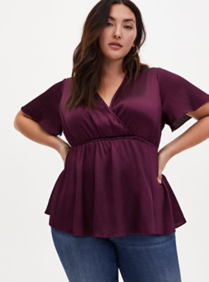 business tops for plus size