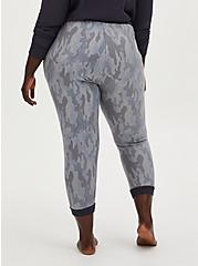 Plus Size Classic Fit Crop Sleep Jogger - Fleece Camo Grey, MULTI, alternate