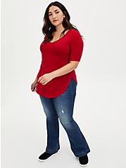 Plus Size Favorite Tunic Tee - Super Soft Red, JESTER RED, alternate