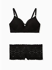 Black Lace 360° Back Smoothing™ Push-Up Everyday Wire-Free Bra, RICH BLACK, alternate