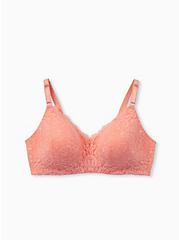 Plus Size Coral Lace 360° Back Smoothing™ Lightly Lined Everyday Wire-Free Bra, DESERT FLOWER KH, hi-res