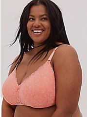 Plus Size Coral Lace 360° Back Smoothing™ Lightly Lined Everyday Wire-Free Bra, DESERT FLOWER KH, hi-res