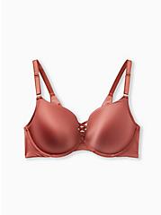 XO Push-Up Plunge Bra - Microfiber Dusty Rose with 360° Back Smoothing™, WITHERED ROSE PINK, hi-res