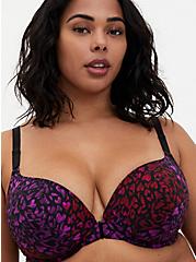 T-Shirt Lightly Lined Print Front Close 360° Back Smoothing™ Bra, HEART SWIRLS MULTI, hi-res