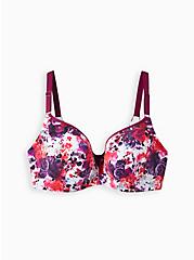 Plus Size Full-Coverage Balconette Lightly Lined Print 360° Back Smoothing™ Bra, WATERCOLOR SKULL, hi-res