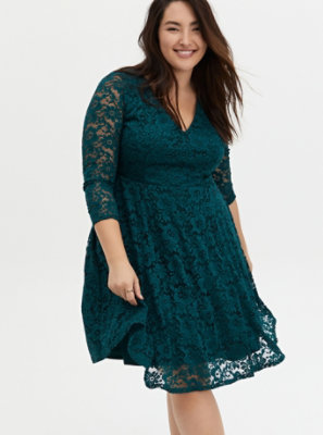 torrid teal dress