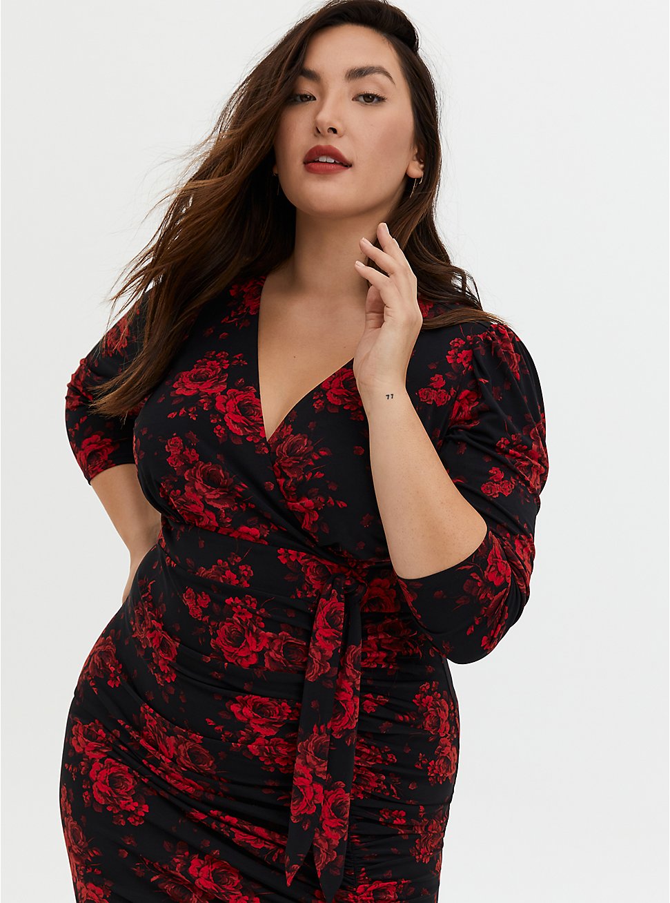Details about   Torrid Womens Shirt Dress Black Floral Maxi Sleeveless Self Tie Slit Plus 4X New