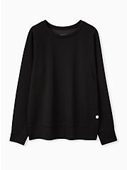Cupro Long Sleeve Active Sweatshirt, BLACK, hi-res