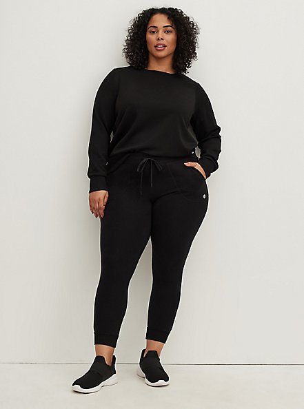 Plus Size Active Sweatshirt - Cupro Black, BLACK, alternate