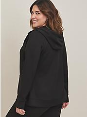 Plus Size Cupro Active Zip Jacket, BLACK, alternate